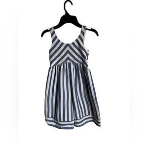 Girl Bonnie Jean Striped Blue and White Kids Jumpsuit Size 6